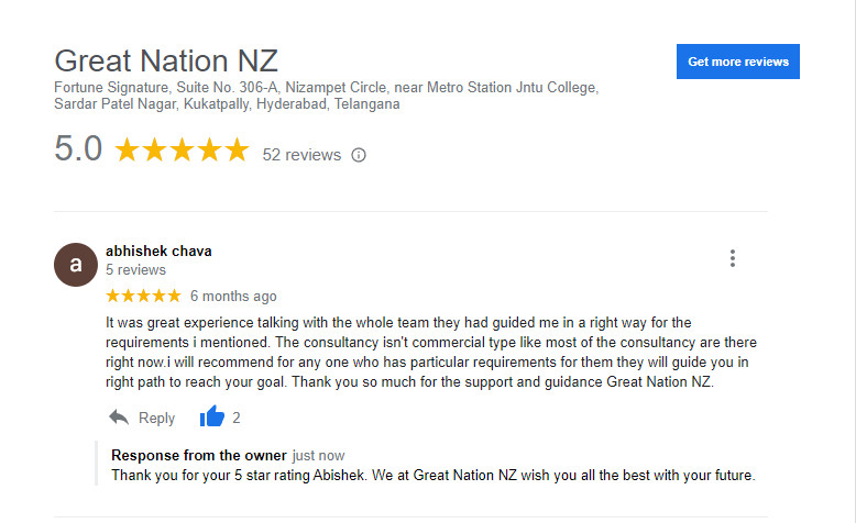 Abhishek Chava rates us 5 stars on Google Reviews
