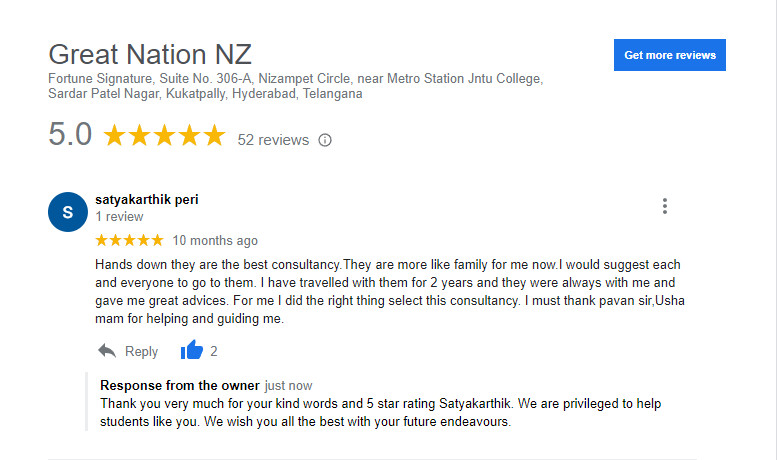 Satyakarthik Peri rates us 5 stars on Google Reviews