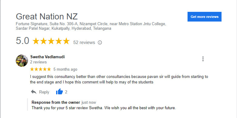 Swetha Vadlamudi rates us 5 stars on Google Reviews