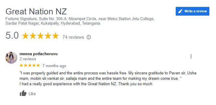 Meena Potlacheruvu rates us 5 stars on Google Reviews