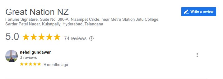 Nehal Gundawar rates us 5 stars on Google Reviews