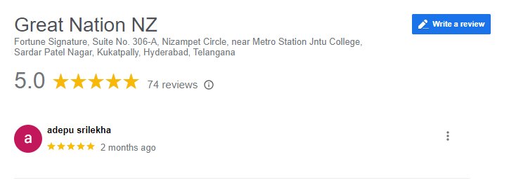 Adepu Srilekha rates us 5 stars on Google Reviews